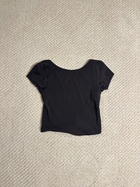 aerie Black Short Sleeve Top backless top
